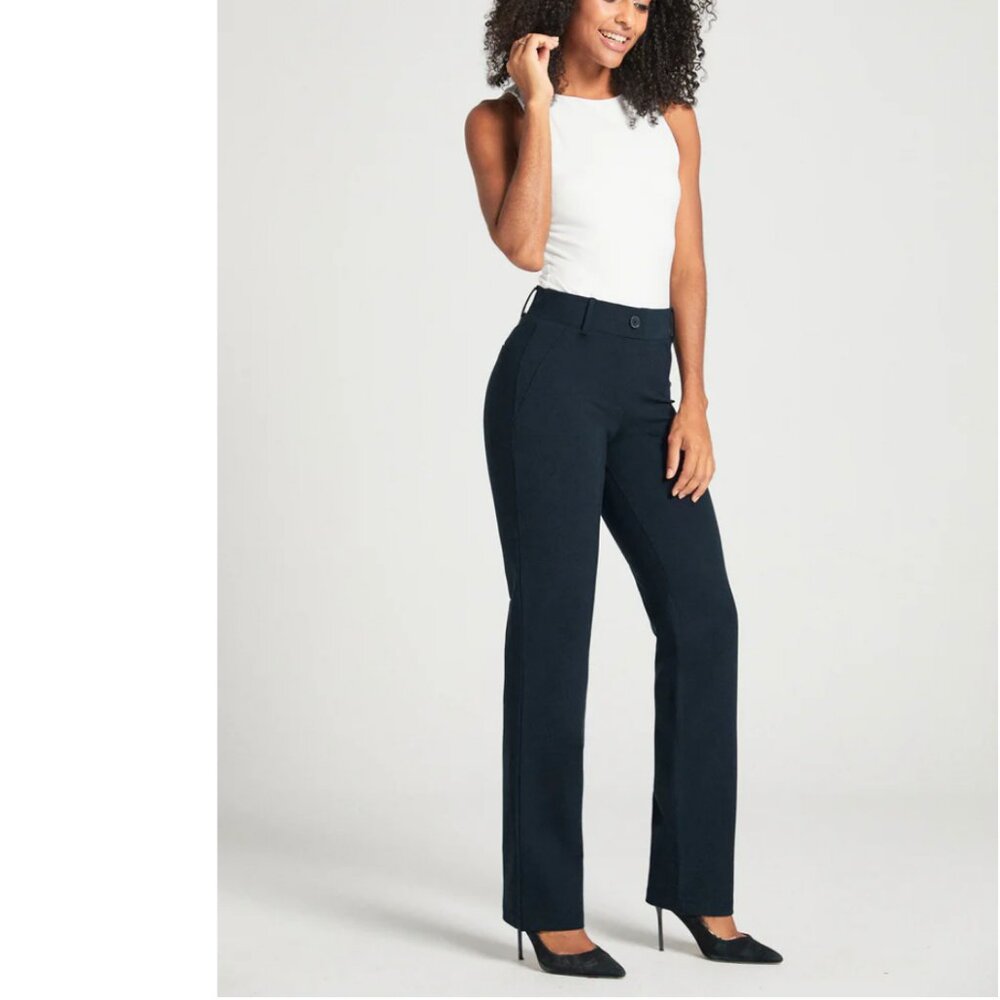 Betabrand Classic Dress Pant Yoga Pant Straight Leg